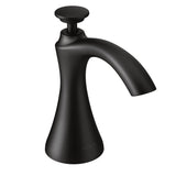 Moen S3946BL Transitional Deck Mounted Kitchen Soap Dispenser with Above the Sink Refillable Bottle, Matte Black