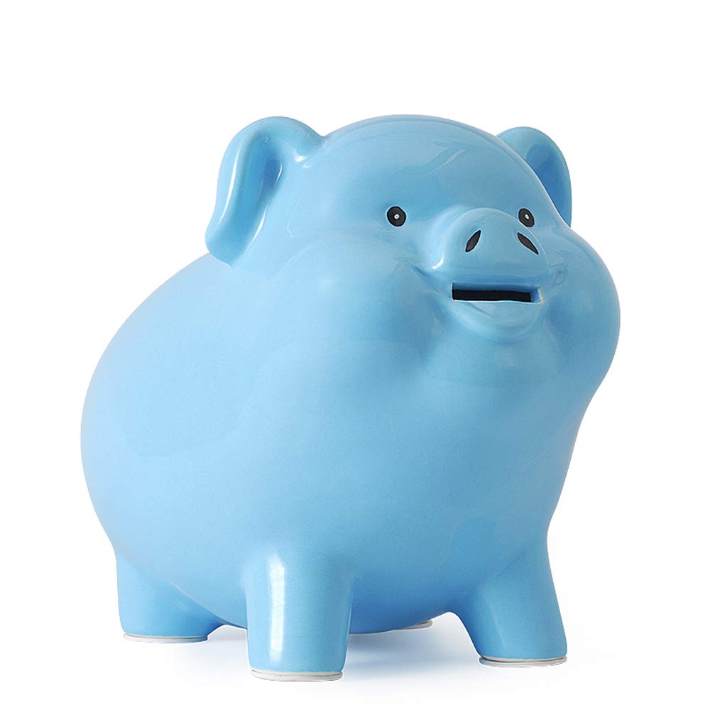 PIG WORLD Piggy Bank for Adults Must Break to Open,Piggy Bank for Kids Safe,Ceramics alcancias De Dinero para Adultos Nios,Real 