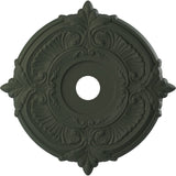 22OD x 3 1/2ID x 1P Attica Thermoformed PVC Ceiling Medallion (Fits Canopies up to 7 3/4), UltraCover Satin Hunt Club Green