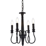 Living District Indoor Modern Home Decorative Bright Ceiling Flynx 4 Lights Pendant In Black