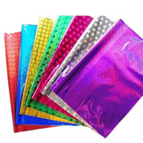 Hookcart Holographic Gift Wrapping Paper Sheets for Birthday & Return Gift Packing, 70 x 50 cm, Multicolour, Pack of 10