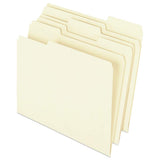 File Folders, 1/3 Cut Assorted Tab, Letter, 100/BX, Manila