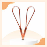 Karatking Copper Loop Tongue Cleaner Packmof 2 With Ergonomic Q Handle Pure Copper Tongue Scraper Improved Oral Health And Fresh