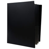 JAM PAPER Heavy Duty Plastic Multi Pocket Folders - 10 Pocket Organizer - Black - 2/Pack
