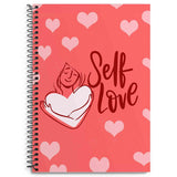Starcandy Self Love Inspirational Diary For Girls A5 Size Notebook Spiral Wiro Bound Ruled (80Gsm, 180 Ruled Pages, Pink)