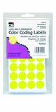 Charles Leonard Color Coding Dots, SelfAdhesive Labels, 0.75 Inch Diameter, Yellow, 1000Count Box (45140)