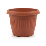 Hug A Plant |Bello Round 25Cm Plastic Pot For Home & Garden (Terracotta, 25Cm|9 Inch, Pack Of 1)