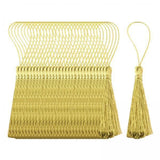 ATORSE 6x30xSilky Handmade Soft Tassels Floss Bookmark Tassels with Cord Loop for DIY Golden
