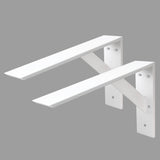 Countertop Support Bracket 16 Inch Heavy Duty Shelf Bracket 2 Pack 3/8 Thick White 16x10x2.5 for Granite Quartz Wood Laminate Co