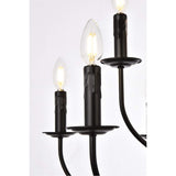 Living District Westley 9-Light Mid-Century Metal Pendant In Black