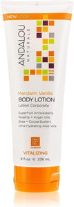 Andalou Naturals Body Lotion Ounce, Mandarin Vanilla Vitalizing, 8 Fl Oz