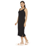 Zivame Knit Cotton Kurti Slip For Women - Black Black S