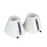 HORZE Pro Overreach Bell Boots for Horses | Neoprene Pair - White - XXL