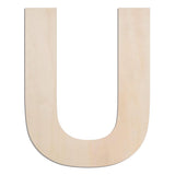 MGTECH 12 Inch Large Wooden Letter U, 1/4 in Thick Big Wood Letter for Crafts and Wall Decor