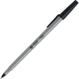 Business Source 37531 Ballpoint Stick Pens, Med Pt, 60/BX, Black
