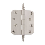 Grandeur Hardware 813054 4 Steeple Tip Residential Hinge with 5/8 Radius Corners in Satin Nickel, 4 x 4