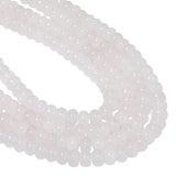 Yochus 75pcs White Jade Rondelle Beads for Bracelet Making