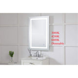 Elegant Decor Helios 36 X 24 Hardwired Led Bathroom Mirror With Touch Sensor