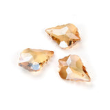50pcs Czech Faceted Crystal Glass Baroque Chandelier Pendant Drop Beads Suncatcher 22mm Large Golden Shadow