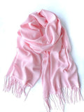 Kosweem Plain Fashionable Winter Wear Thin Scarf/Stole/Shawl For Baby Girls Womens (Baby Pink)