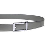 Founders & C Men's Leather Ratchet Click Belt Dress with Slide Buckle -Adjustable Trim to Fit (40-50 Waist Adjustable, Squar