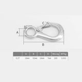 Alele Grab Hooks,Slip Hooks,304 Stainless Steel Lifting Hook Rigging Accessory,440 lbs.Work Load (Grab Hooks 0.2t)