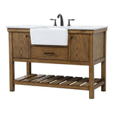 Elegant Decor Clement 48 Aluminum Mdf Single Bathroom Vanity In Driftwood
