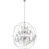 Living District Cordelia 24-Light Transitional Metal Pendant In Chrome