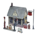 MicroMark Woodland Scenics Scenic Details Gas Station Kit, HO Scale