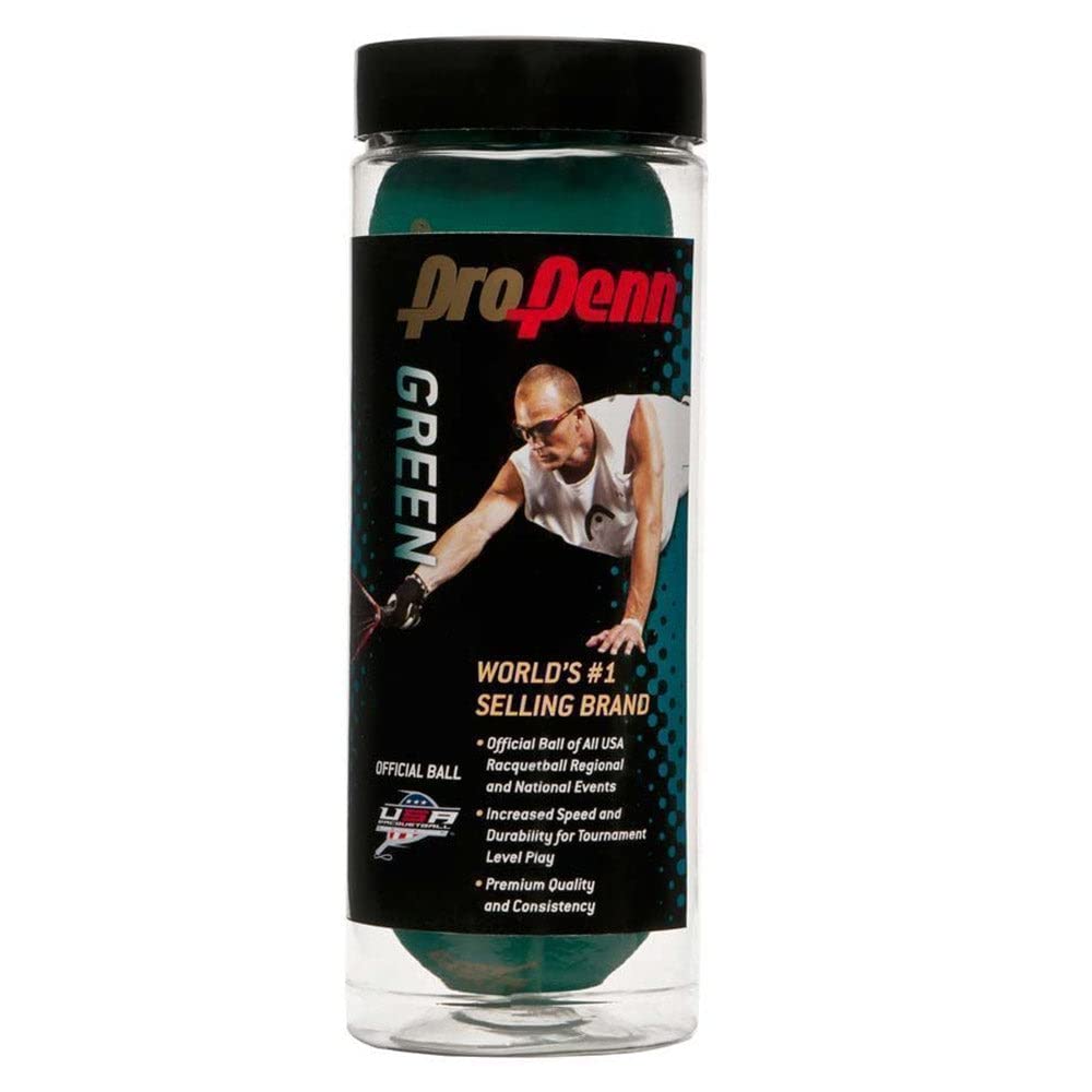 Pro Penn Green Racquetballs, 1 Case, 3 Balls