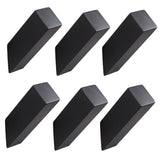 YJ YANJUN Black Matte Towel Hook for Bathroom Black Wall Hooks 304 Stainless Steel 6 Packs Modern Coat Robe Hooks Wall Mounted M