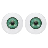 PATIKIL 24mm Doll Eyes, 2 Pcs Realistic Acrylic Eyes Plastic Half Eyeballs for Dolls Masks Halloween Props Art Craft, Green