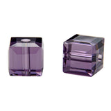 100pcs Adabele Austrian 6mm Faceted Cube Crystal Beads Purple Velvet Compatible with Swarovski Crystals Preciosa 5601
