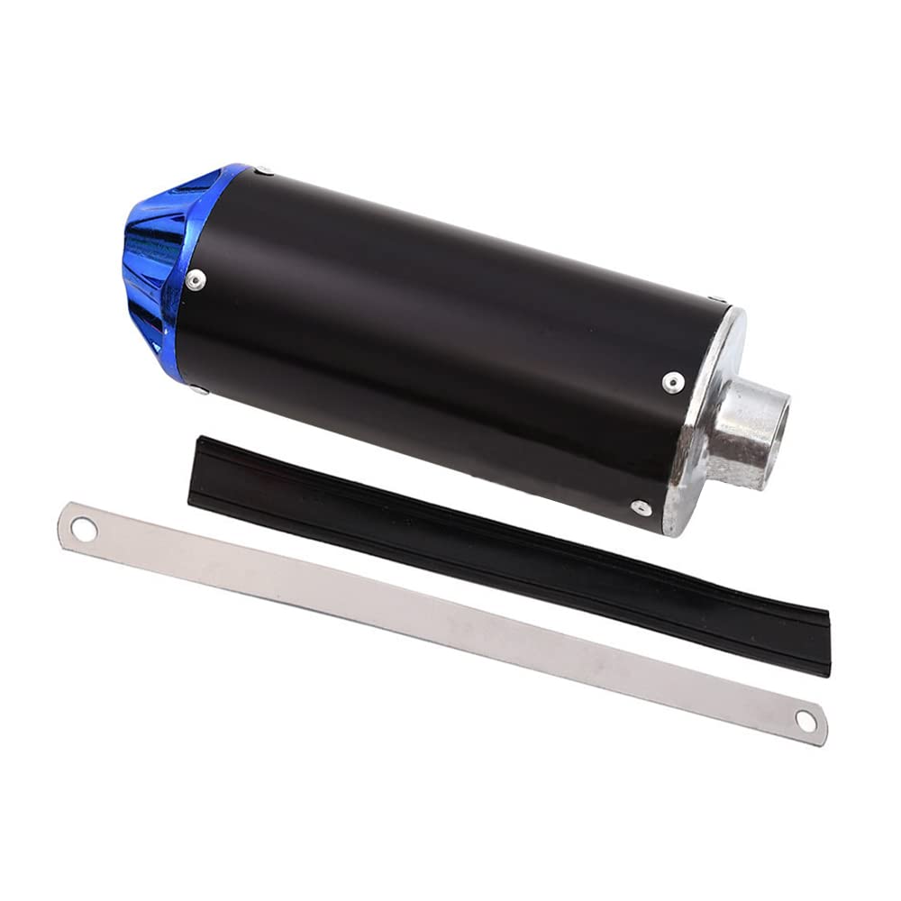 Aluminum Blue 28Mm Motorcycle Exhaust Muffler With Clamp For 50Cc 70Cc 90Cc 110Cc 125Cc Chinese Pit Trail Dirt Bike Mini Motocro