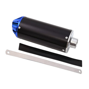 Aluminum Blue 28Mm Motorcycle Exhaust Muffler With Clamp For 50Cc 70Cc 90Cc 110Cc 125Cc Chinese Pit Trail Dirt Bike Mini Motocro