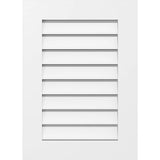Ekena Millwork GVPVE12X1201SF Vertical Surface Mount PVC Gable Vent, 12W x 12H, Factory Primed White