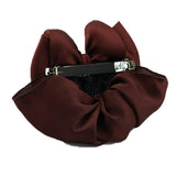 Women Hair Bun Cover Net Snood Hairnet Bowknot Decor Barrette Hair Clip 3D Bow Hair Accessories