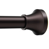 Adjustable Shower Curtain Rod 31-104 Inch, Never Rust Stainless Steel Brown Tension Rod, 1 Heavy Duty No-Drill for Bathroom, Kit