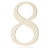 Large Wooden Numbers 12 Inch Paintable Wood Number 8 for Wall Decor, 1/5 Inch Thick Wooden Number Shape Cutouts for DIY Crafts P