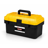 Jpt 14Inch IndustrialGrade HeavyDuty Plastic Tool Box |One Removable Tray | Secure Tight Latch With Padlock Eye | Best For El
