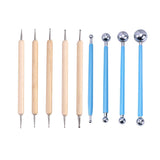 ARTISTERY 9 Piece Dotting Tools Ball Styluses for Mandala Rock Painting, Pottery Clay Craft, Embossing Art (Blue)