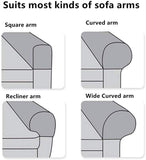 BADASS SHARKS Armrest Covers Anti-Slip Waterproof Furniture Protector Armchair Slipcovers for Recliner Sofa Set of 4 Grey