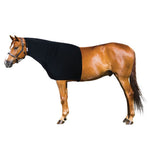 UltraFlex Horse Sleazy Slickers | Horse Protection Slinky | Dirt & Dust Defense | Faceless 3/4 Zip Hood | Black, Large