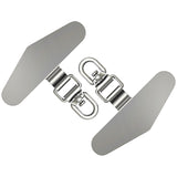 TENOC 360 Rotation Metal Phone Tether, Universal Cellphone Lanyard Pad for Full Phone Case, 2 x Silver