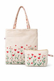 Amzgear Women Cotton Canvas Tote Bag Combo| Large Shoulder Bag for Shopping, Work & Travel | Reusable Grocery Handbag with Inner