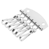 Velura Sydl Alloy 6 Clasp Key Holder Key Chain Row Fo Leathercraft Wallet Diy Silver|1 Piece 6 Clasp Key Holder|Crafts