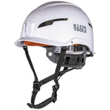 Klein Tools 60564 Safety Helmet, Type2 Safety Helmet 20kV Protection, NonVented, Class E, White