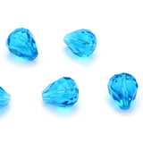 24pcs Adabele Austrian 12mm Faceted Teardrop Crystal Beads Capri Blue Compatible with 5500 Swarovski Crystals Preciosa