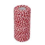 ATORSE 6x100M Wrap Gift Cotton Rope Ribbon Twine Rope Cord String Red, White