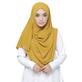 Lmverna Solid Color Bubble Chiffon Scarf Women Muslim Hijab Long Scarf Wrap Scarves